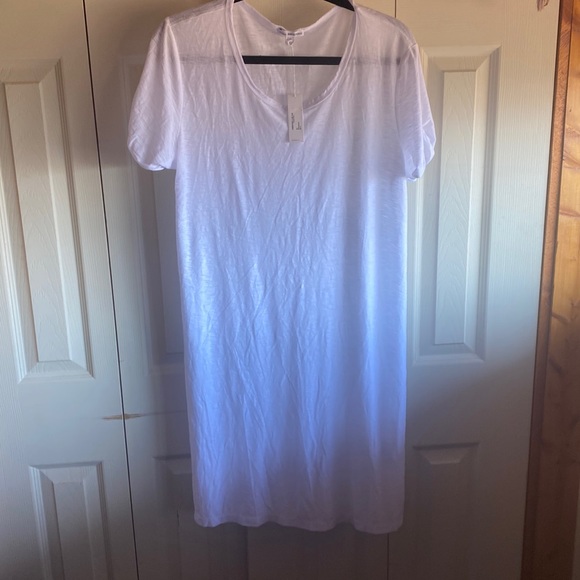 James Perse Dresses & Skirts - NWT James Perse White Short Sleeves Midi Tshirt Dress Size 3
